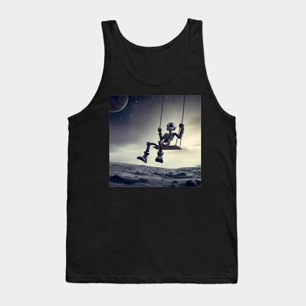 Lonely Spaceman Tank Top by cptpuggles